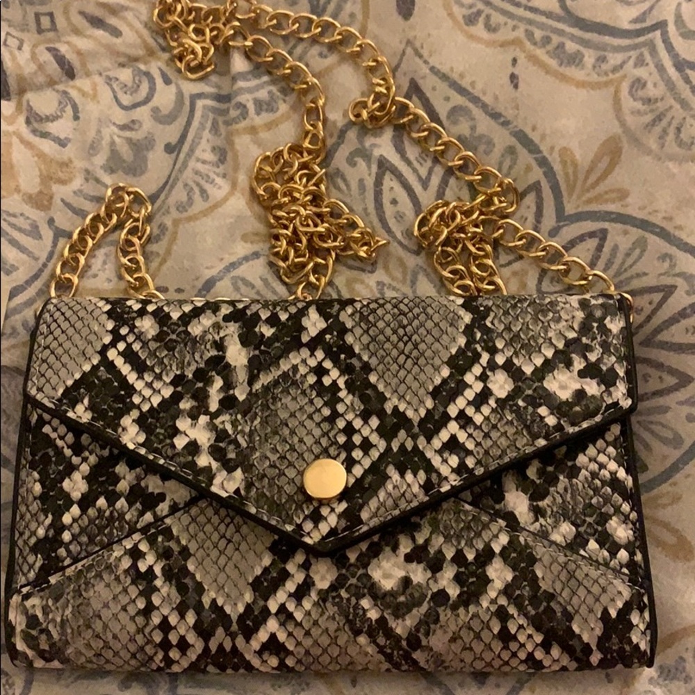 Snake skin mini purse